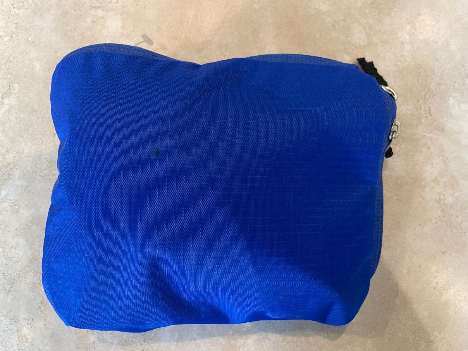 Blue Foldable Convertible Backpack/Pouch in One