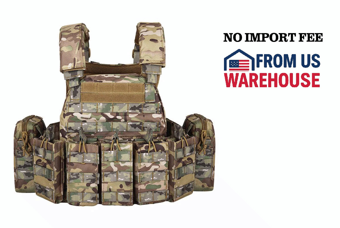 Assault X Quick Release Tactical Vest, Color - Camouflage, 1000D Encryption Poly