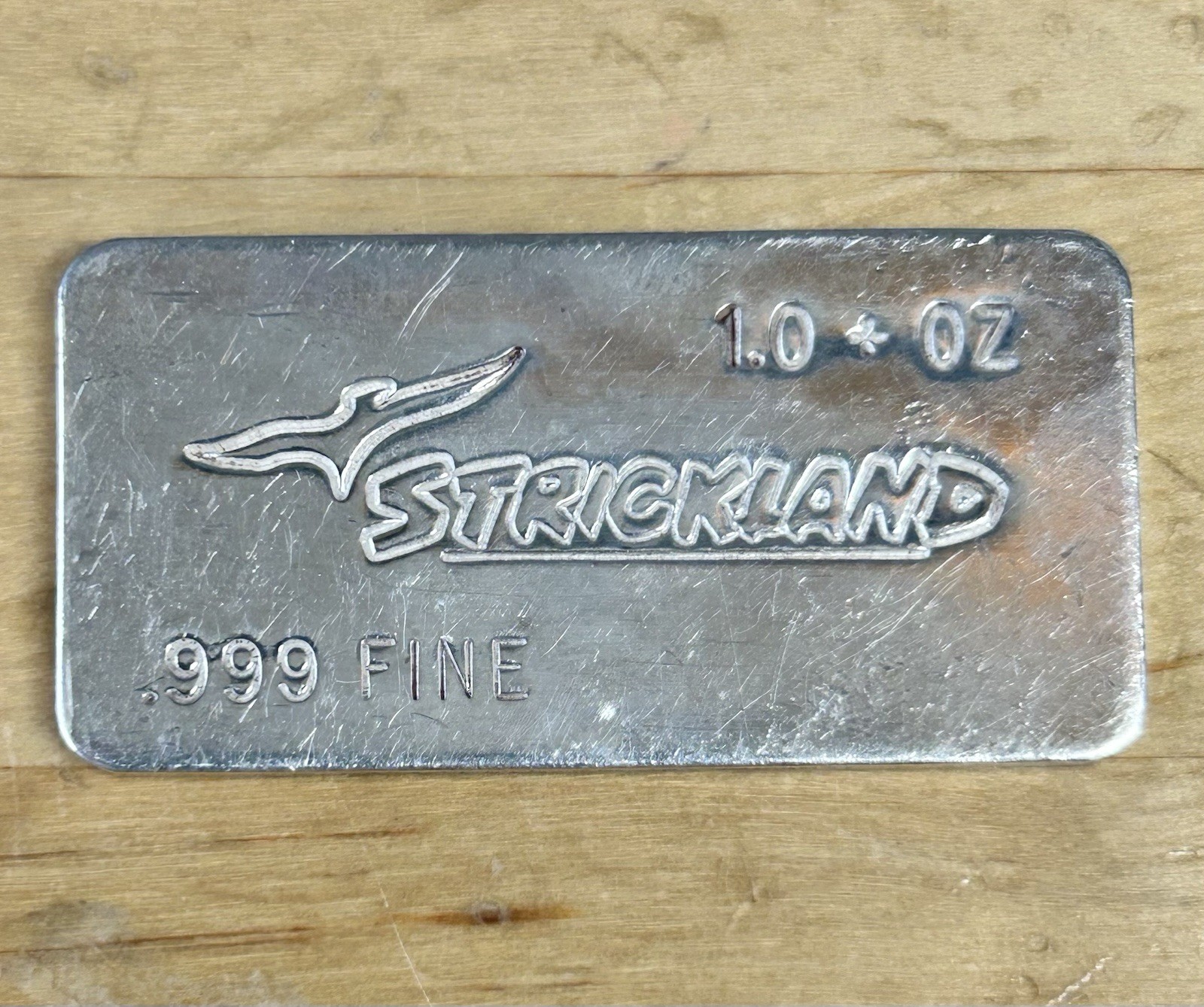 Strickland Refining 1oz Vintage 999 Silver Bar Rare
