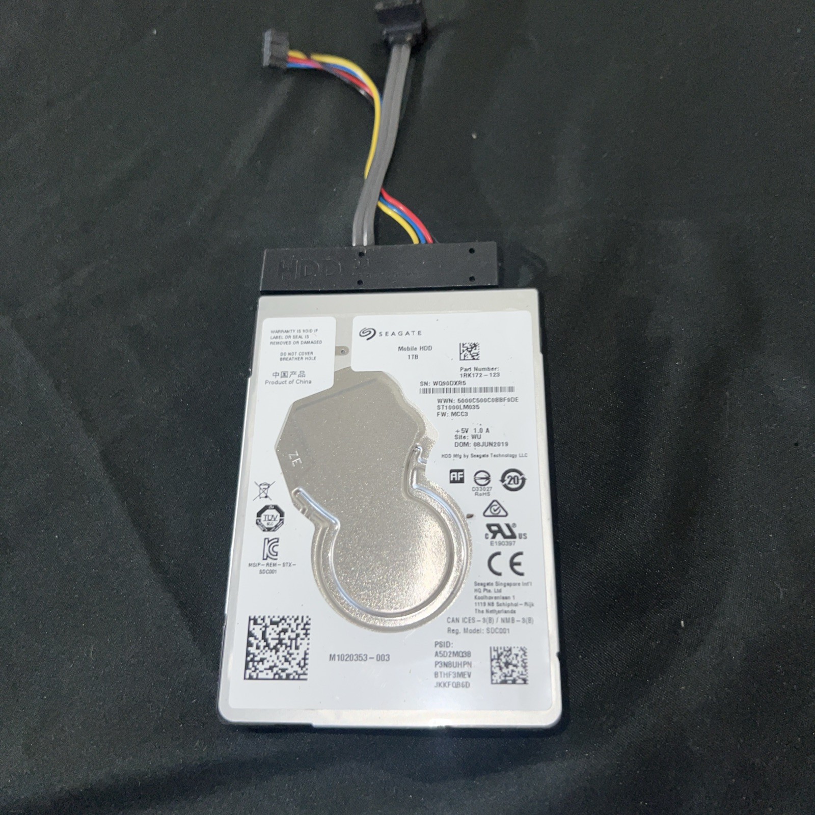 1TB Xbox One X Internal Hard Drive (Pulled Out Of A Xbox One X) Full Assembly