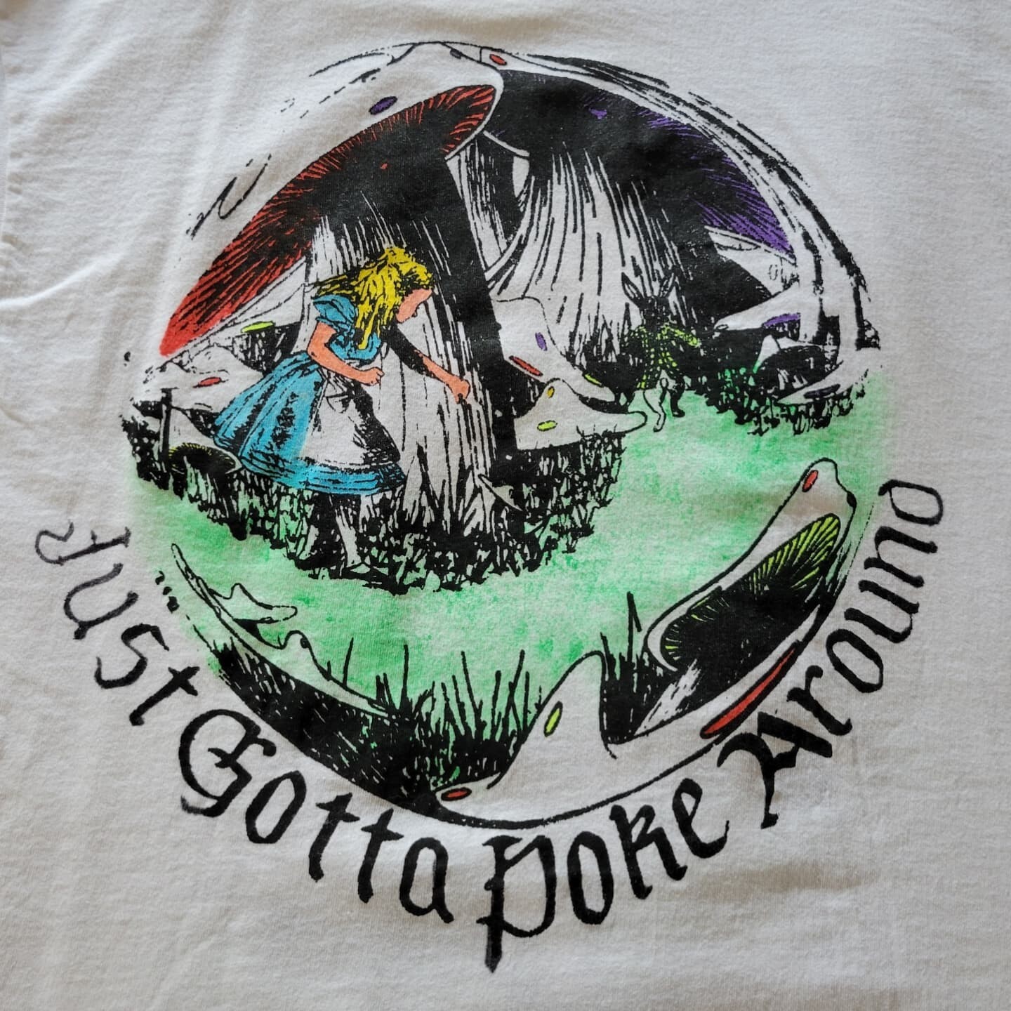 Rare 90s Vintage Grateful Dead Shirt Alice In Wonderland Jerry Garcia