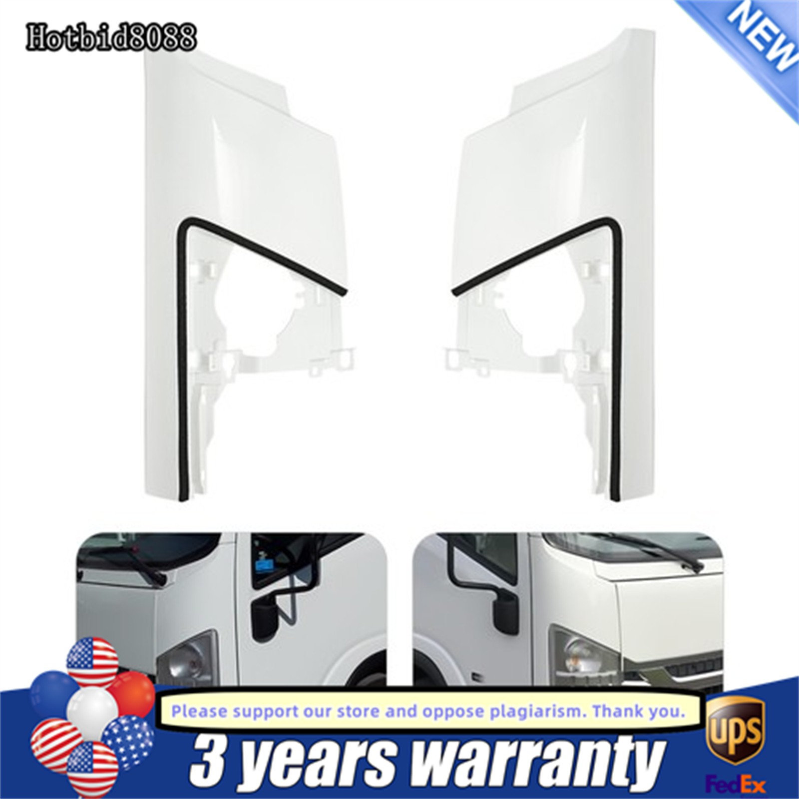 Front Panel Fit For ISUZU NPR NPR-HD NQR NRR 2008-2020 Left & Right Side Panel