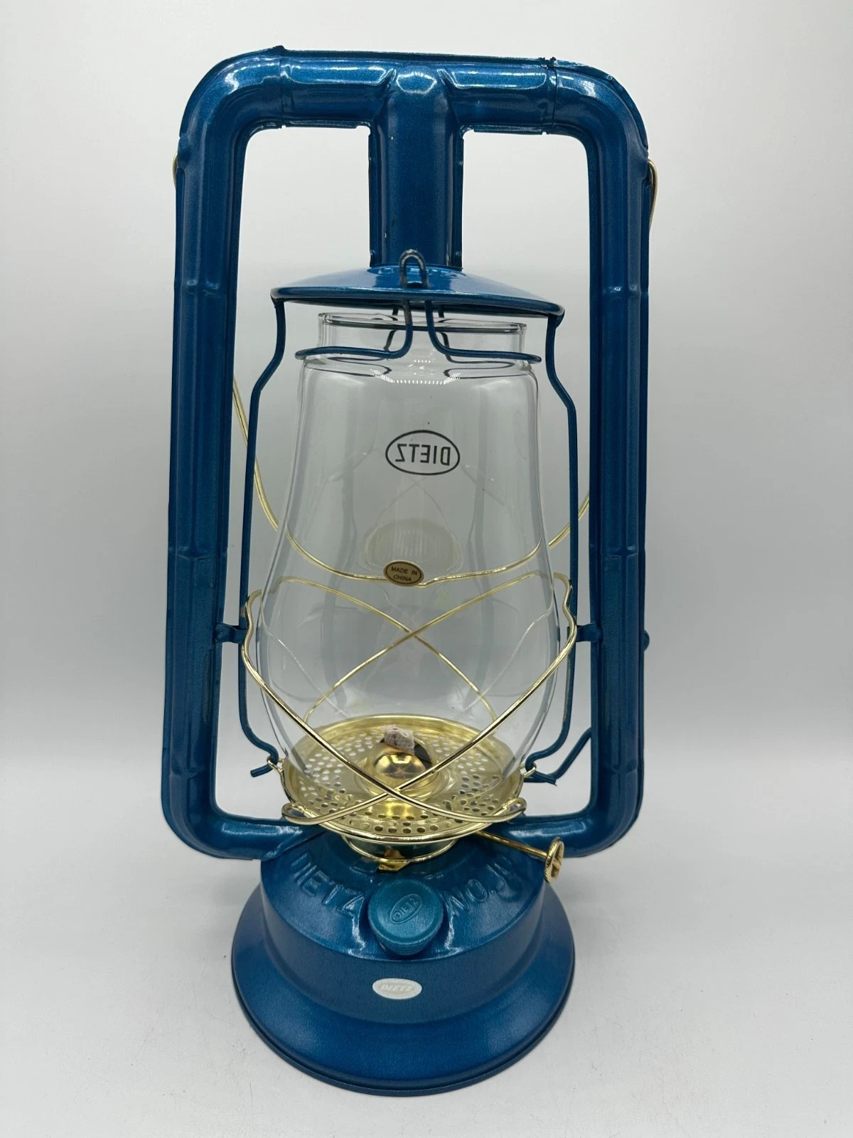 Dietz #10 Monarch Blue With Gold trim Sits slightly crooked