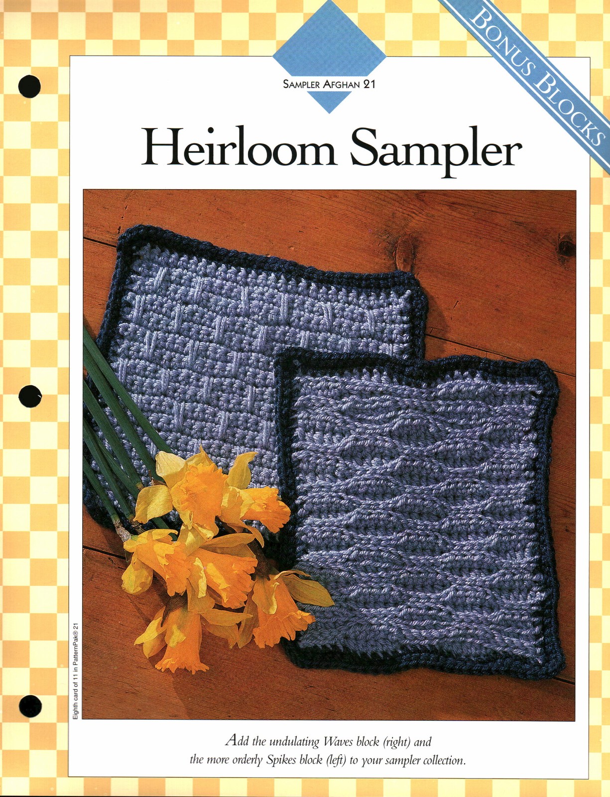 Heirloom Sampler 21 - Sampler Afghan 21 | Vanna Crochet Faves 85210-H