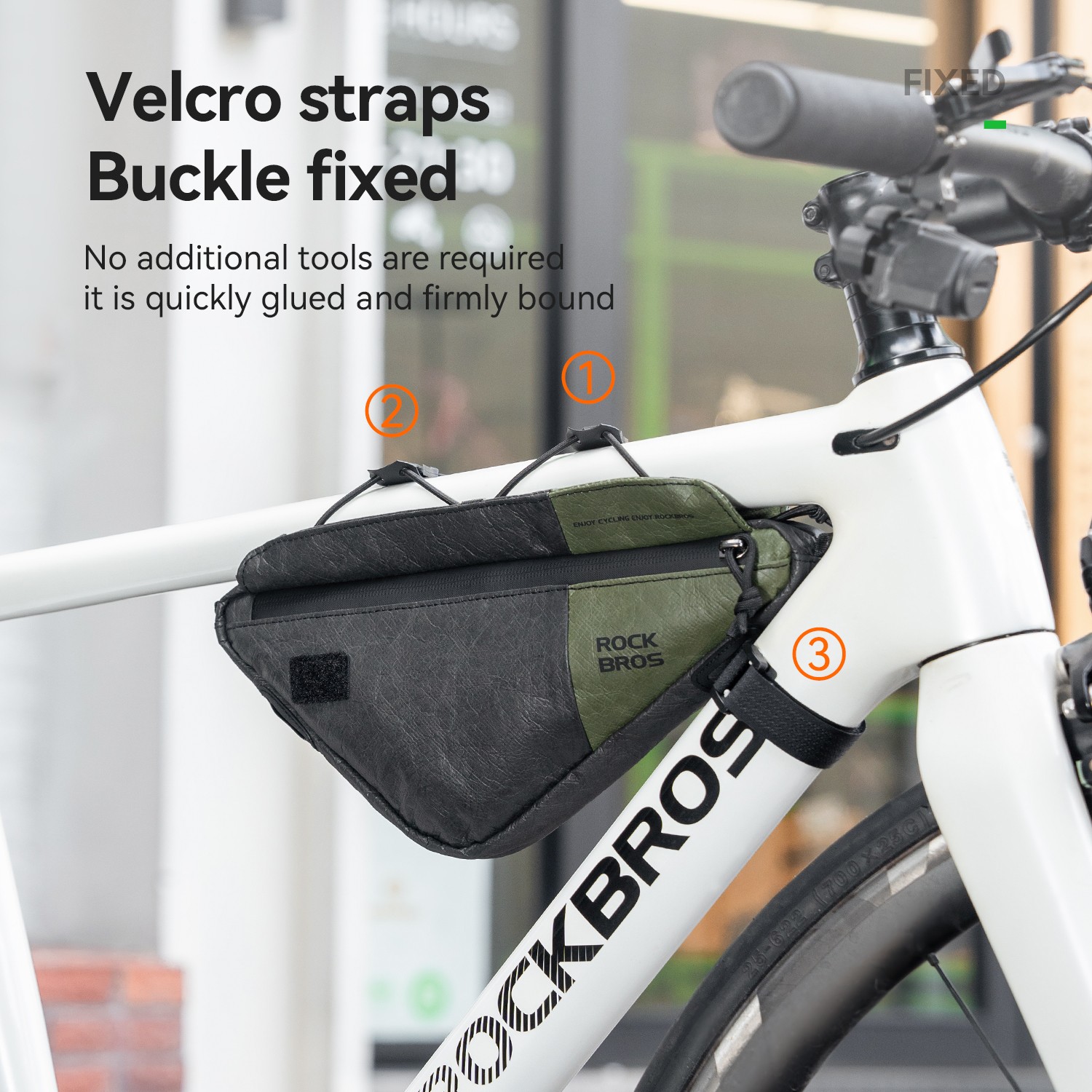 ROCKBROS Bike Frame Bag Tyvek Series Triangle Bag Cycling Shoulder Bag 0.7L