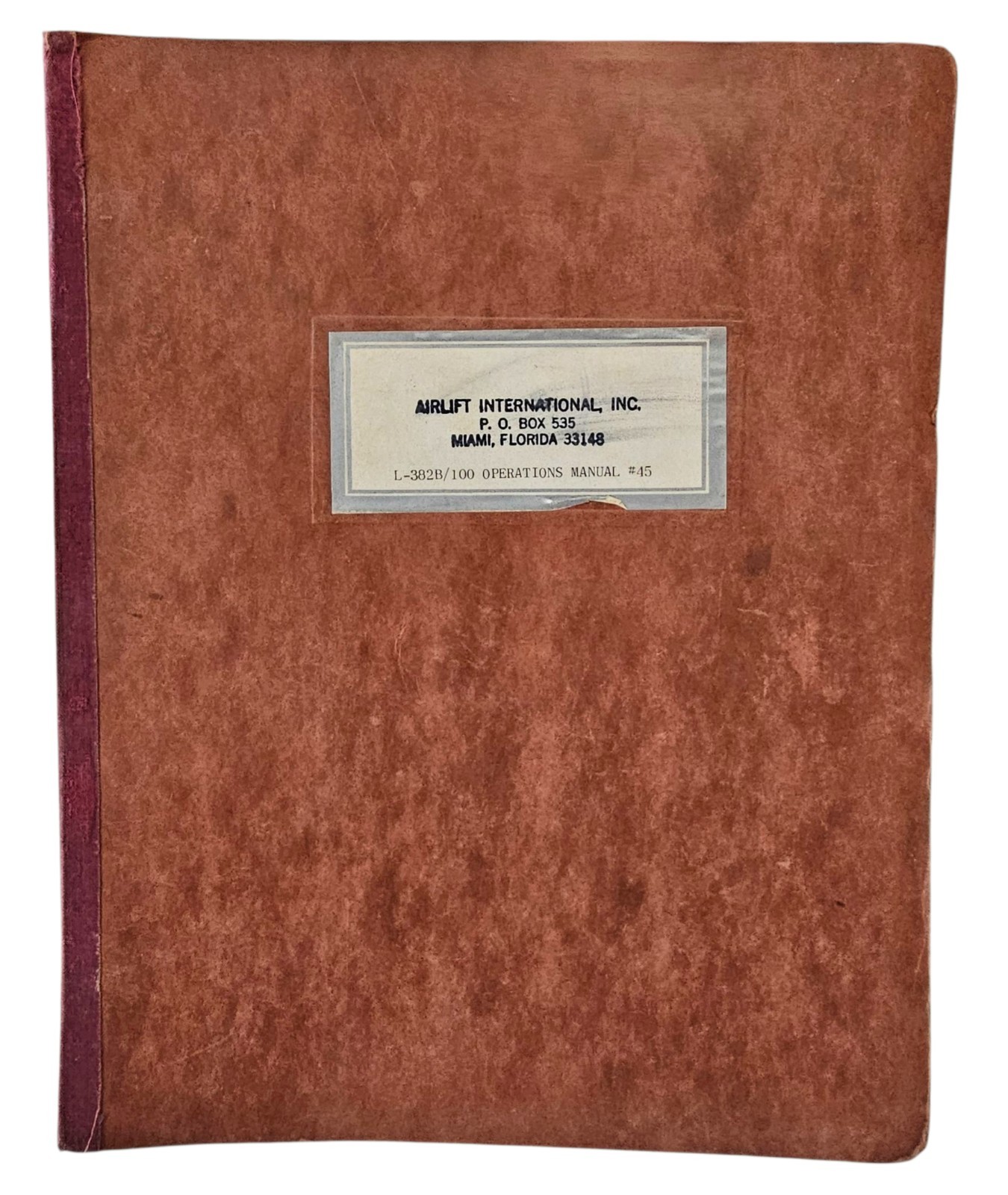 Lockheed L-382B/100 Hercules Pilot's Operations Manual