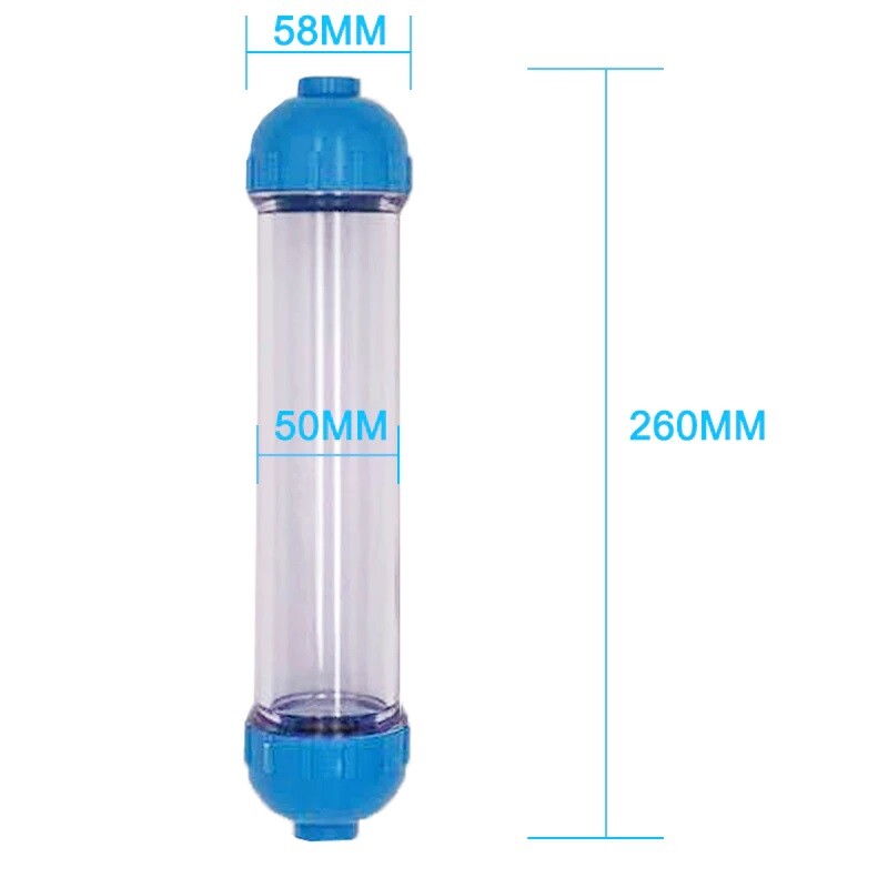 2X Water Filter Housing DIY Fill T33 Shell Filter Transparent Reverse Osmosis