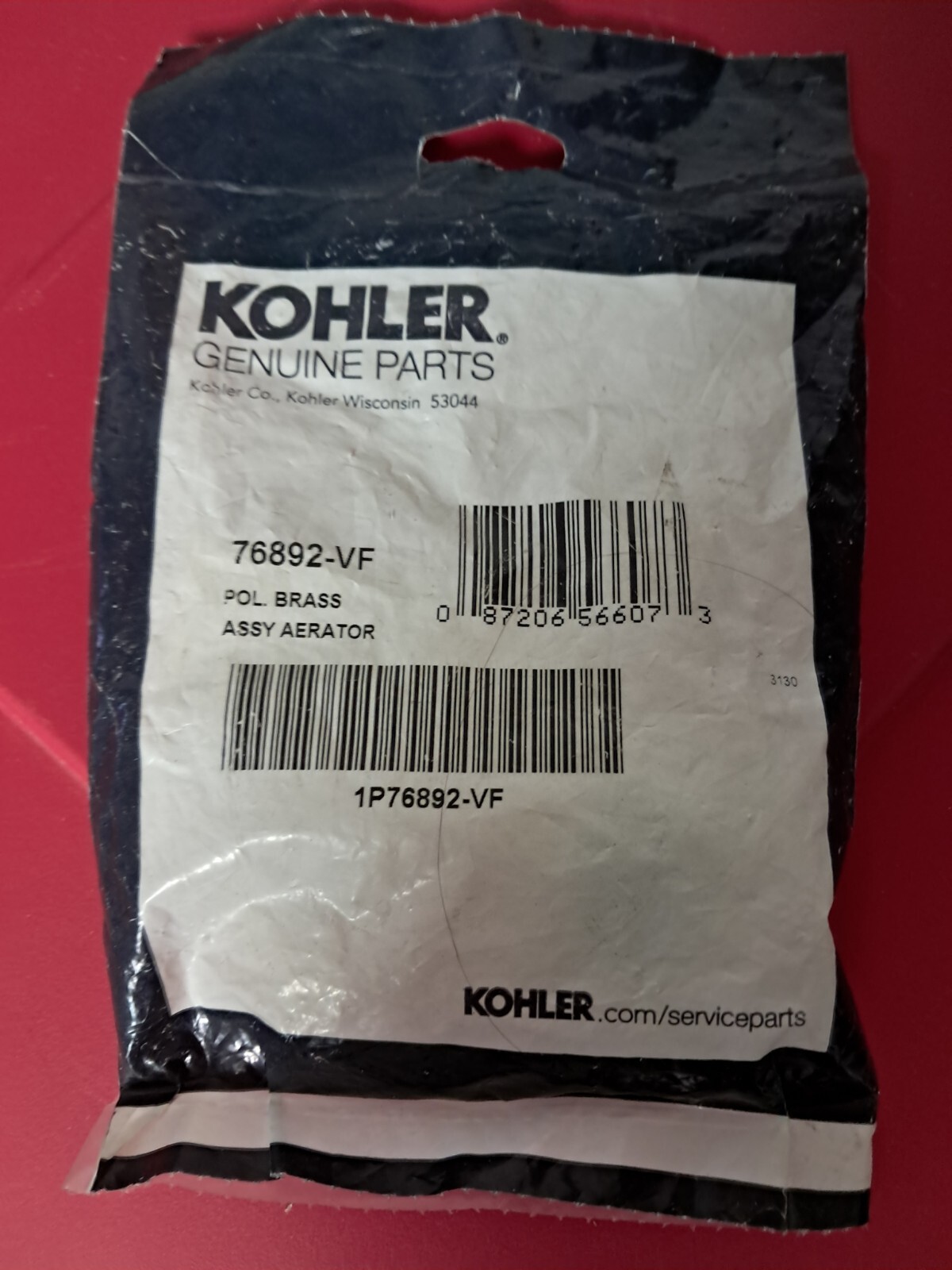 KOHLER 76892-VF POL BRASS ASSY AERATOR NOS