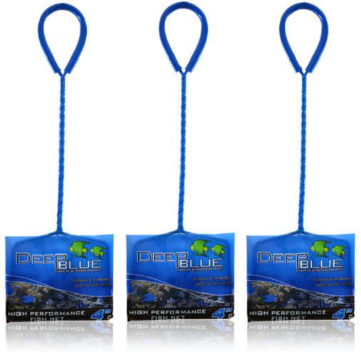 DEEP BLUE HIGH PERFORMANCE AQUARIUM FISH NET 4" COURSE NYLON MESH ADB12014  3X