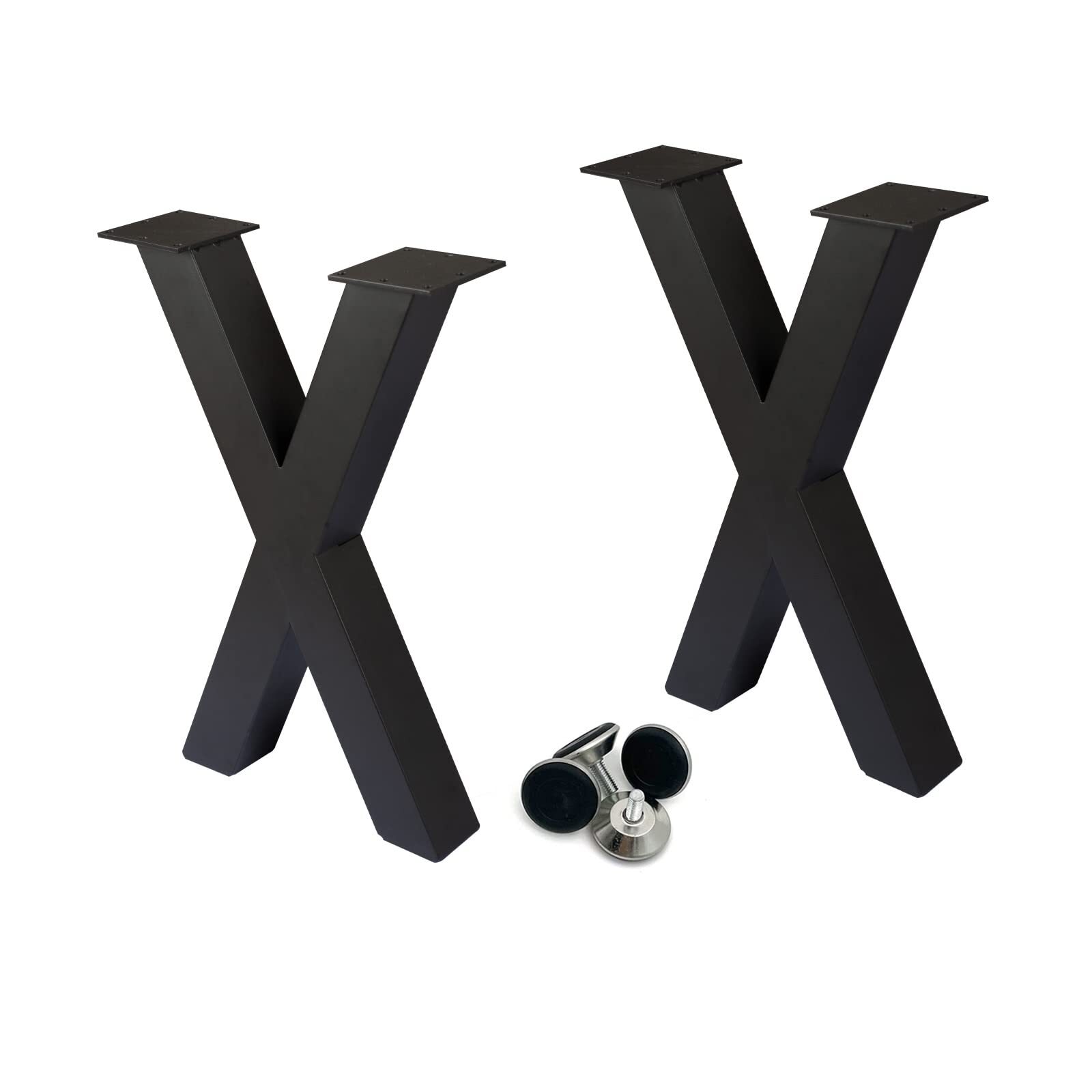 16 Inch Bench Legs X Shape Metal Coffee Table Leg Set of 2 16" H x 11.8 W
