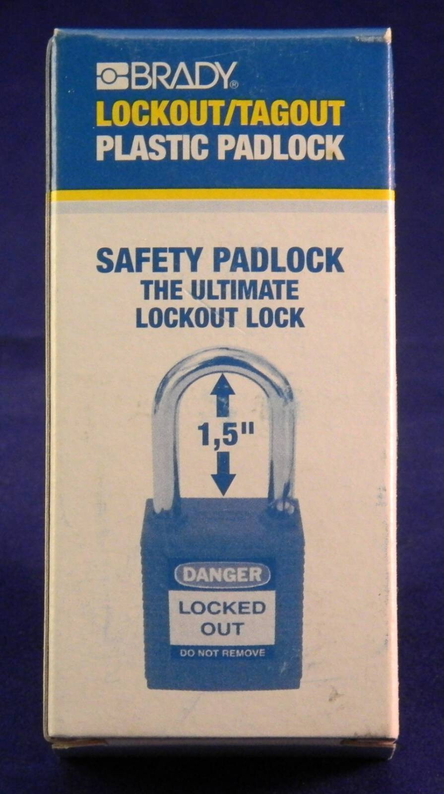 Lockout Tagout Padlock 1.5". Red Color.  (Lot of 3) NEW in box.  Free Shipping.