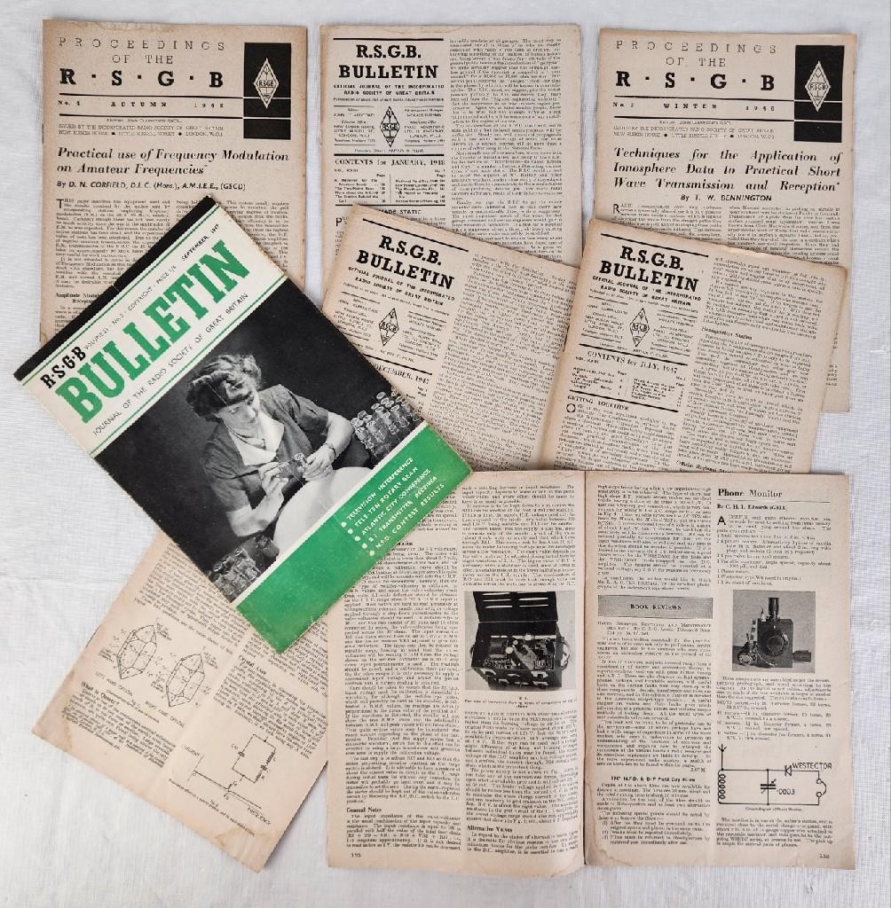 Vintage 1947 &1948 Radio Society of Great Britain R.S.G.B. Bulletin / Magazines