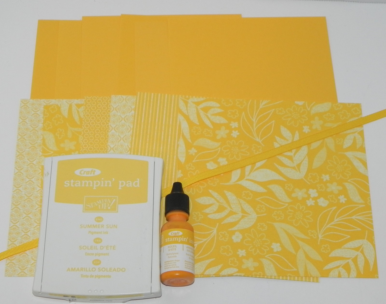 SUMMER SUN CRAFT INK PAD REFILL 6X6 DESIGNER PAPER A2 CARDSTOCK STAMPIN UP