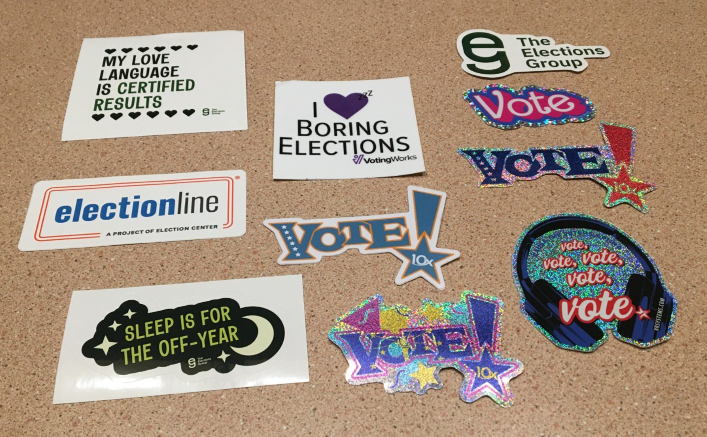 10-VOTING VOTE ELECTION LABEL & STICKER LOT