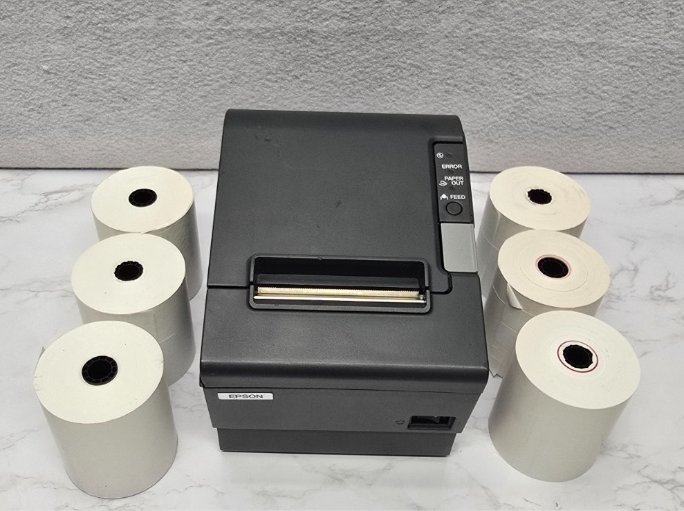 Epson TM-T88IV M129H POS Thermal Receipt Printer W/ Power Supply & 6 Rolls