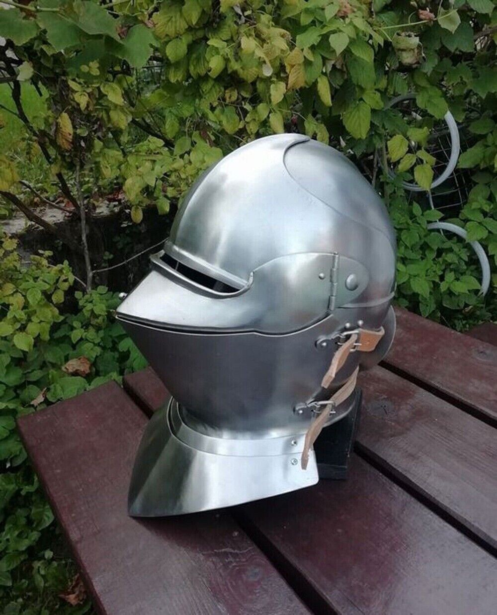 Medieval knight Italian Armet Helmet Bassinet 14 Gauge SCA fantasy Larp Cosplay