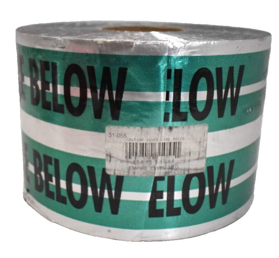 Empire Level 31-055 MAGNATEC Premium Detectable Tape-Sewer Line 6" x 1000'