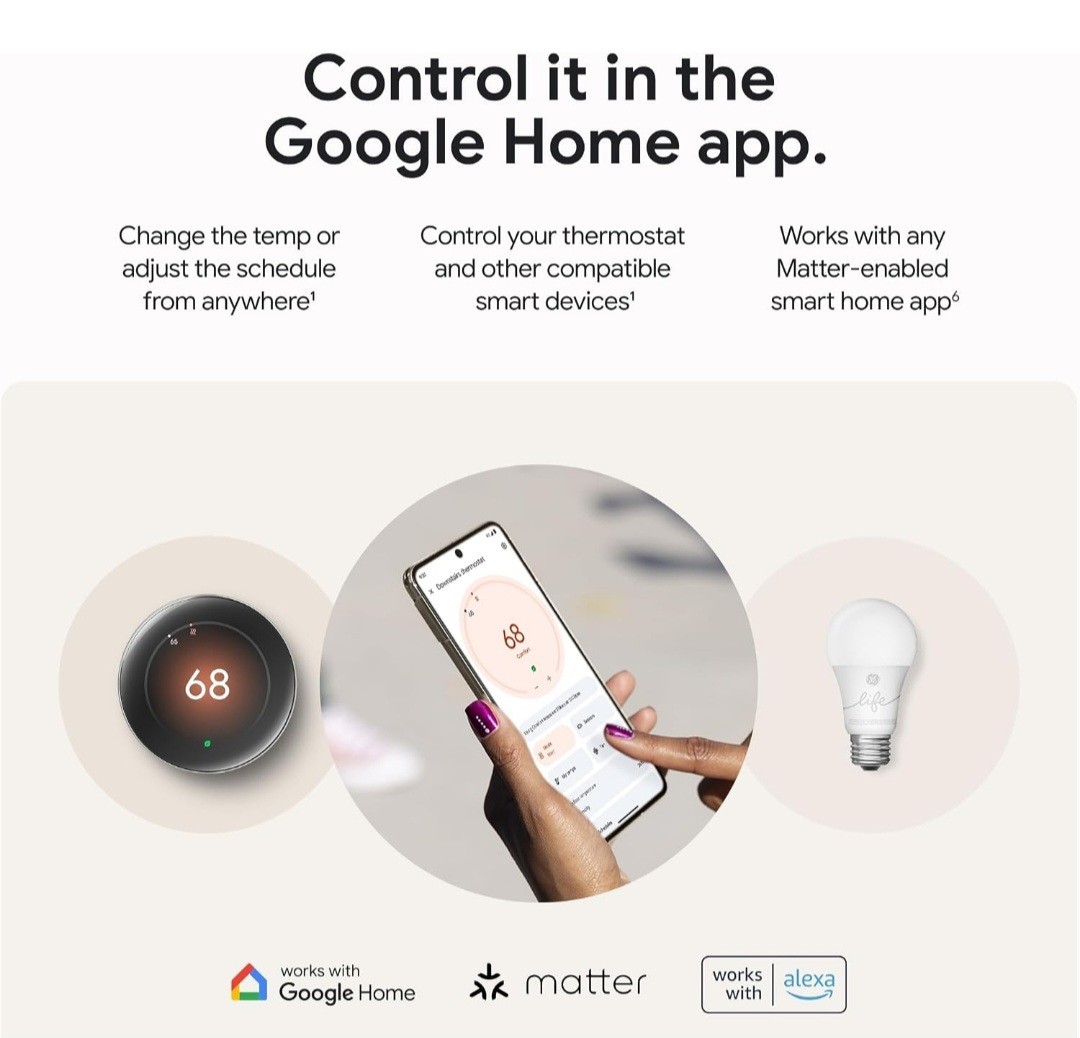 Google Nest Learning Thermostat 4th Gen & Sensor 2nd Gen Polished Silver