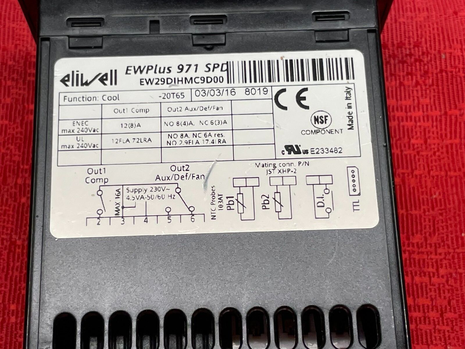 Eliwell EWPlus 971 SPD Control Module EW29DIHMC9D00