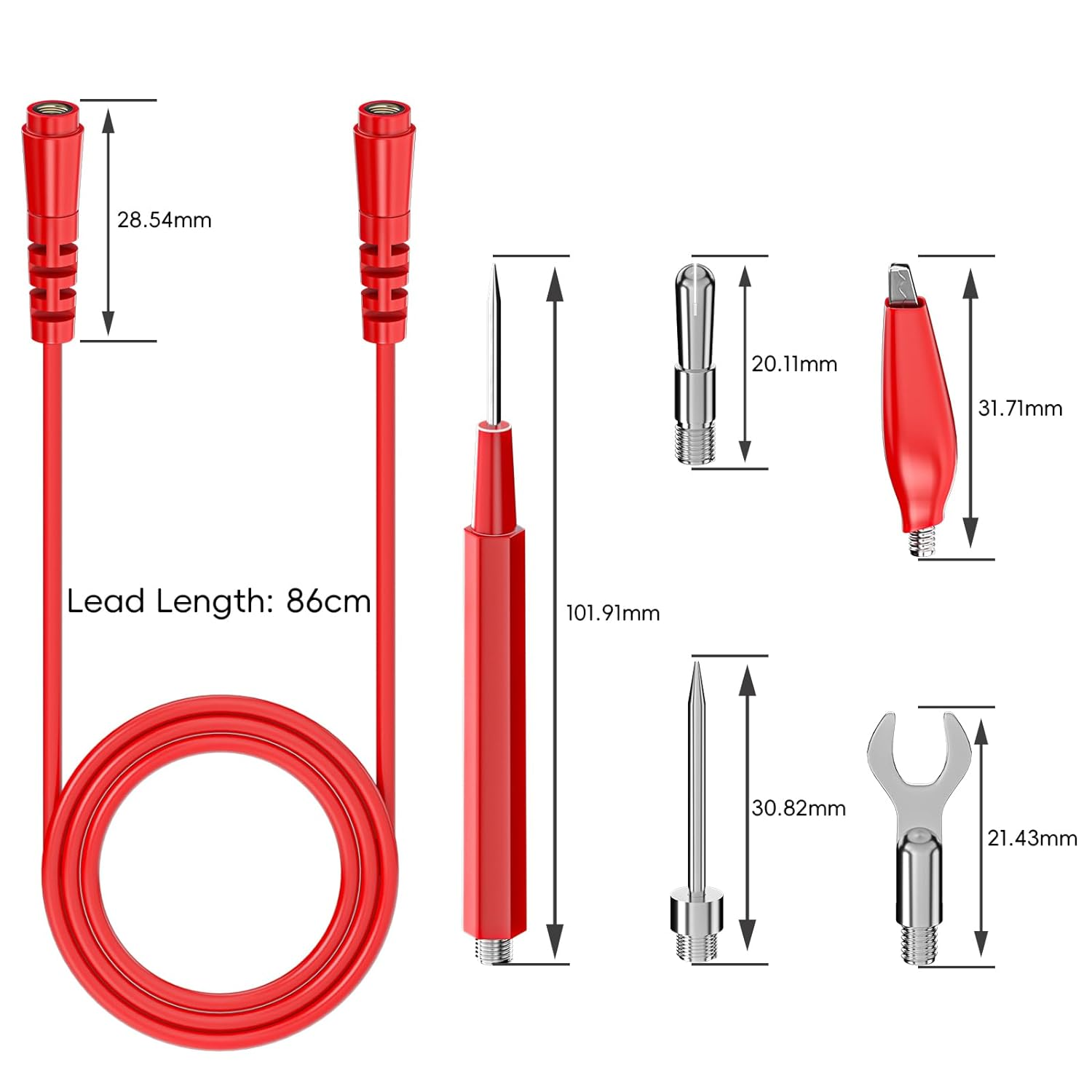 16PCS Multimeter Test Leads Kit Replacement Test Wire Set with Alligator Clips,