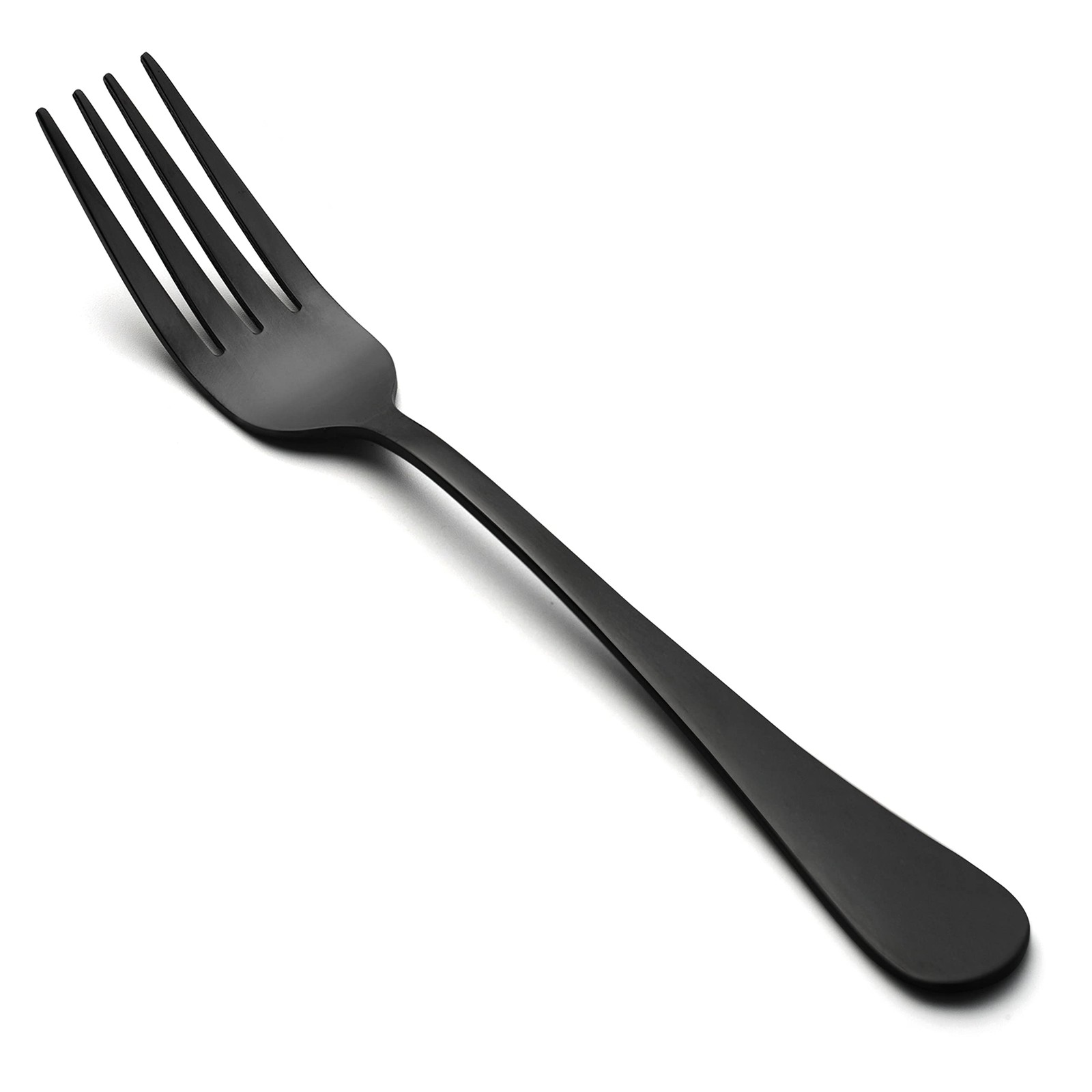LIANYU Black Dinner Forks Set of 12, 8 Inches Stainless Steel 8-inch,