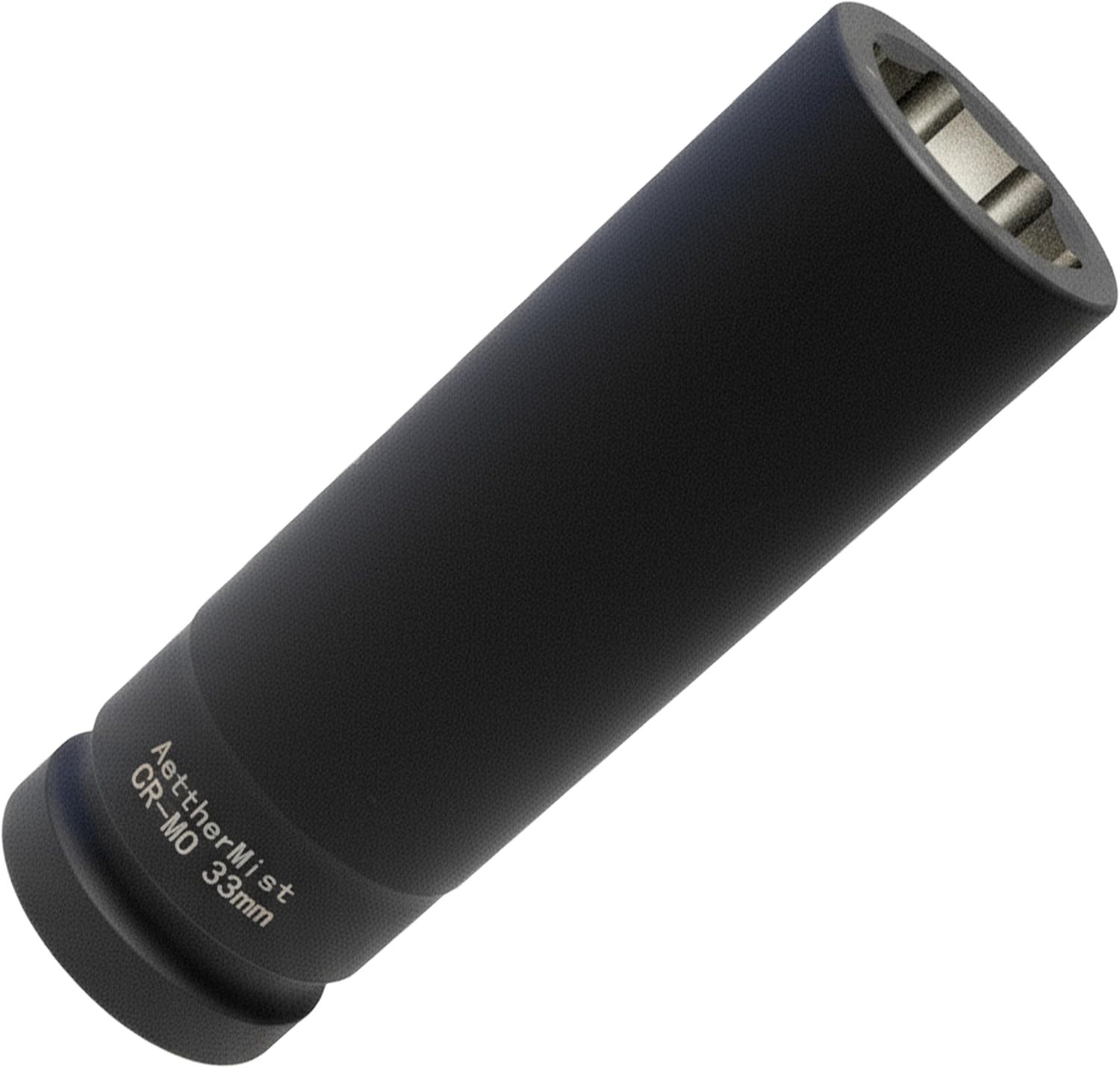 1 Inch Driver 33mm Extra Deep Impact Socket, 6.3 inch Length Deep Axle Nut So...