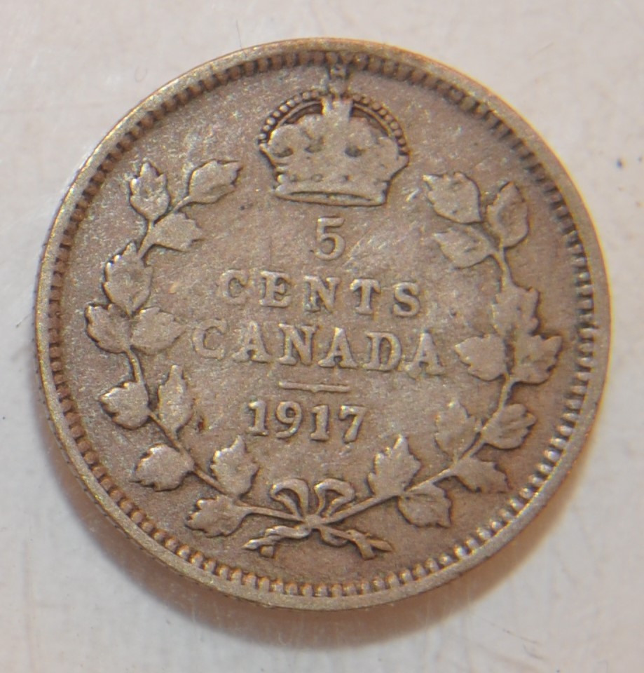 1917 Canada 5 Cent Lot 102