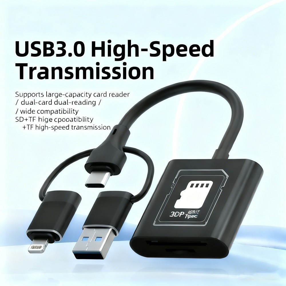 USB C to TF/SD Card Reader Writer OTG Adapter USB3.0 Micro SD Memory Card Reader