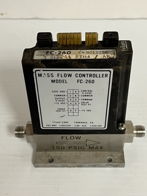 TYLAN MASS FLOW CONTROLLER FC-260, 1 SLM 5% SIH4 / AR