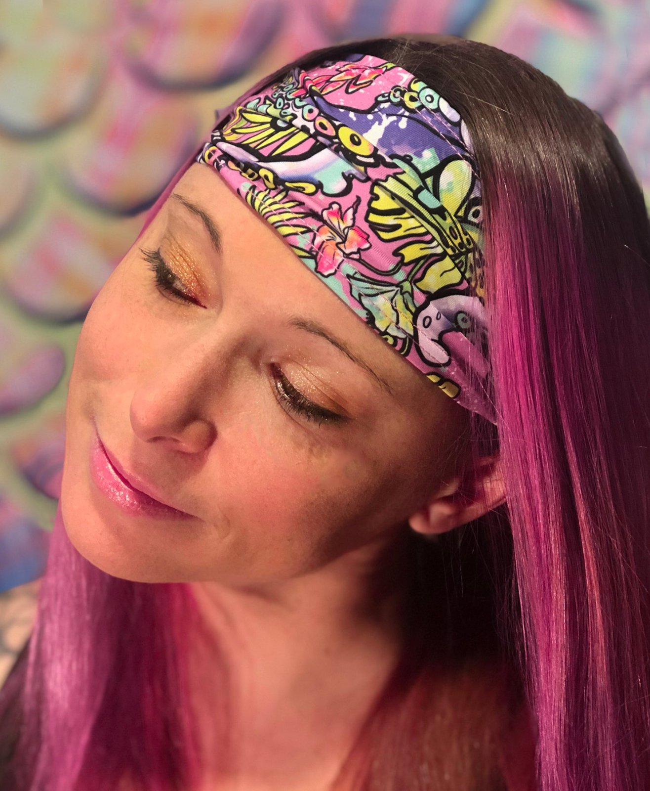 Spacefish Army Scuba Headband - Octofloral Splatterparty