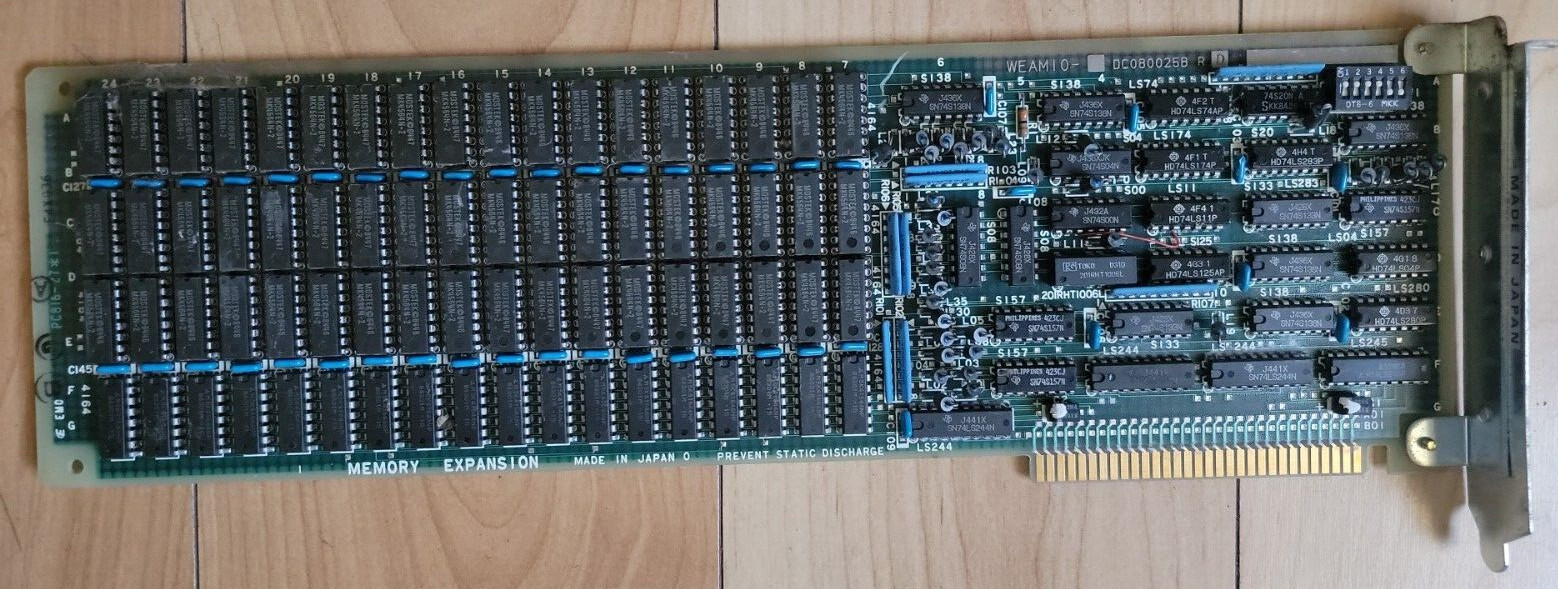 Memory CD Expansion Card ISA Option to 8-bit PC816-27 Japan OUK PC816-900 TESTE