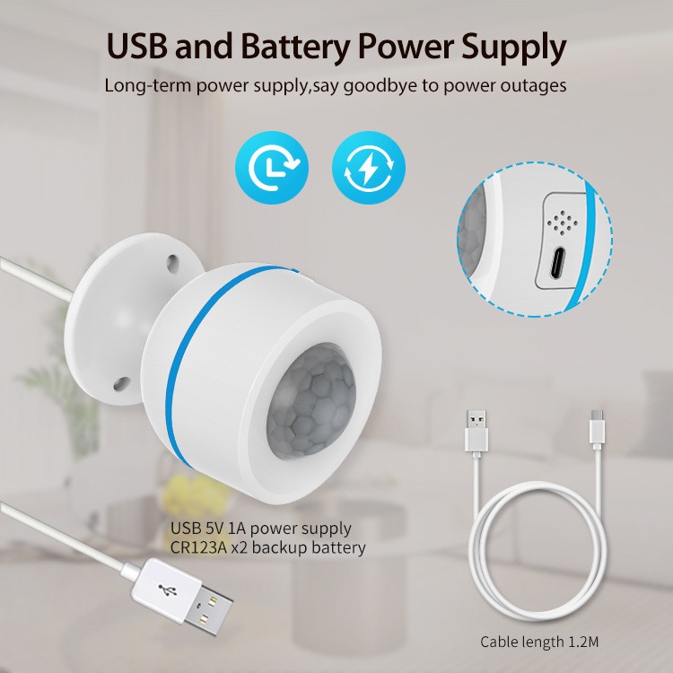 Tuya Smart Home Matter Thread USB PIR Motion Sensor APP Remote Control