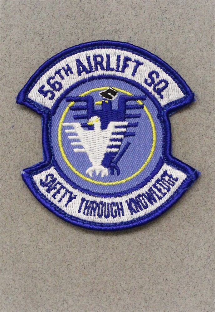 56th Airlift Squadron w/hook & loop back - Air Force Patch 2637