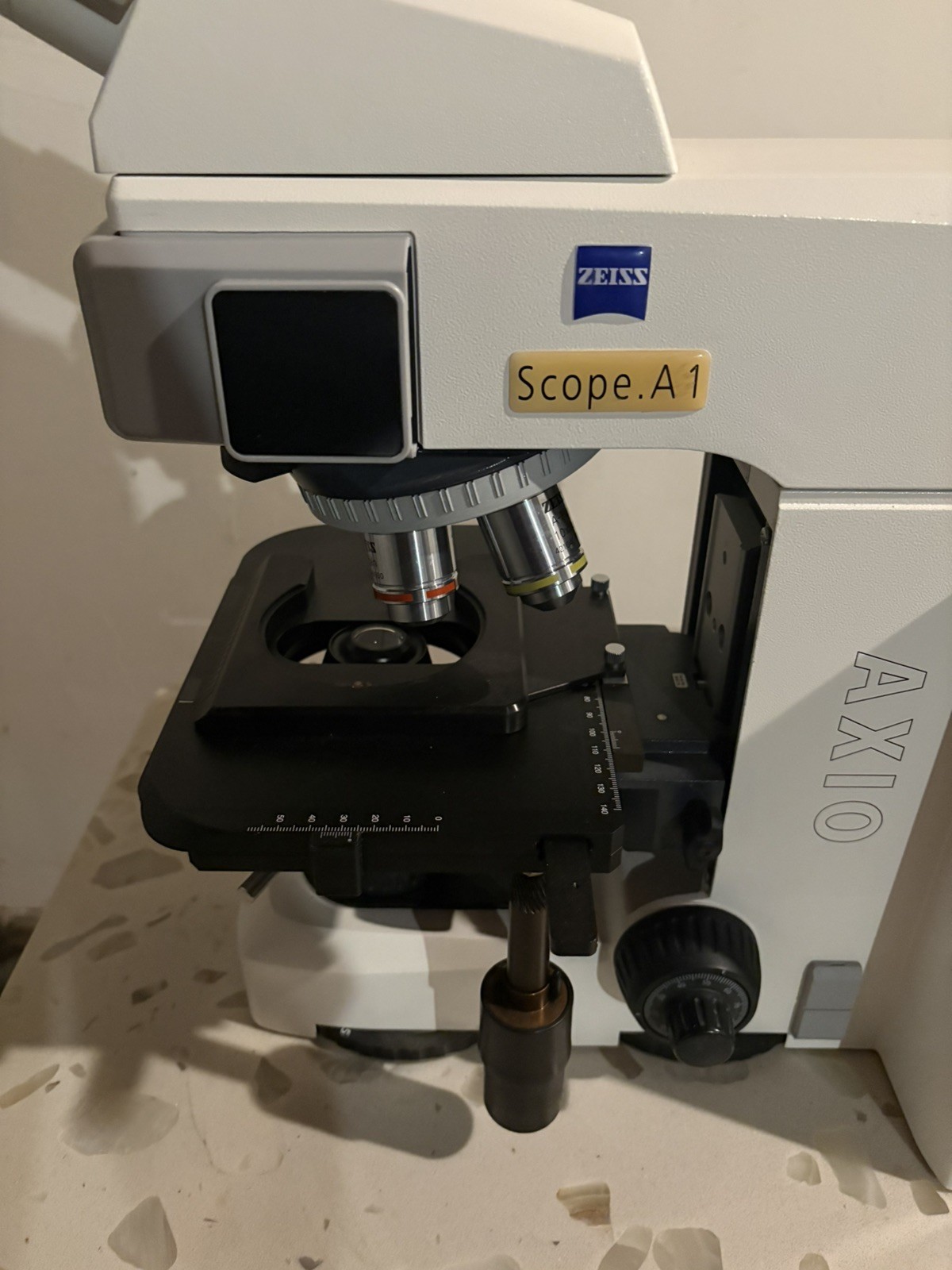 Zeiss AX10 Inverted Microscope - For Parts, includes 2 A-Plan objectives