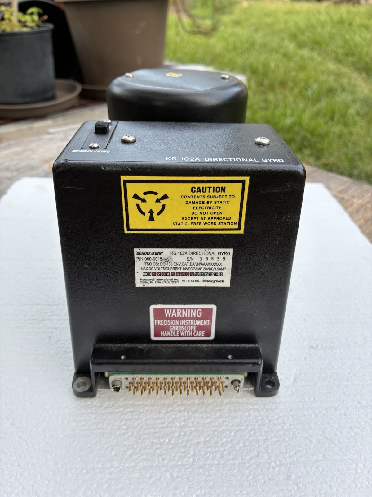 Aircraft Part: Bendix King KG 102A Directional Gyro p/n 060-0015-00