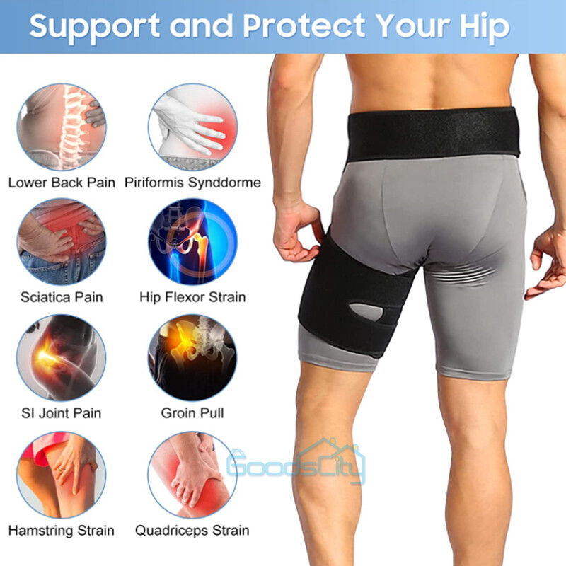 Hip Brace Compression Groin Support Wrap for Sciatica Pain Relief Thigh Recovery