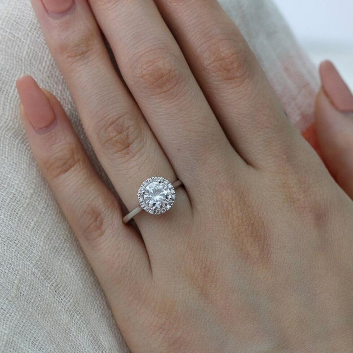 Lab-Created 3.50 Ct Round Cut White Diamond Wedding Ring 925 Sterling Silver