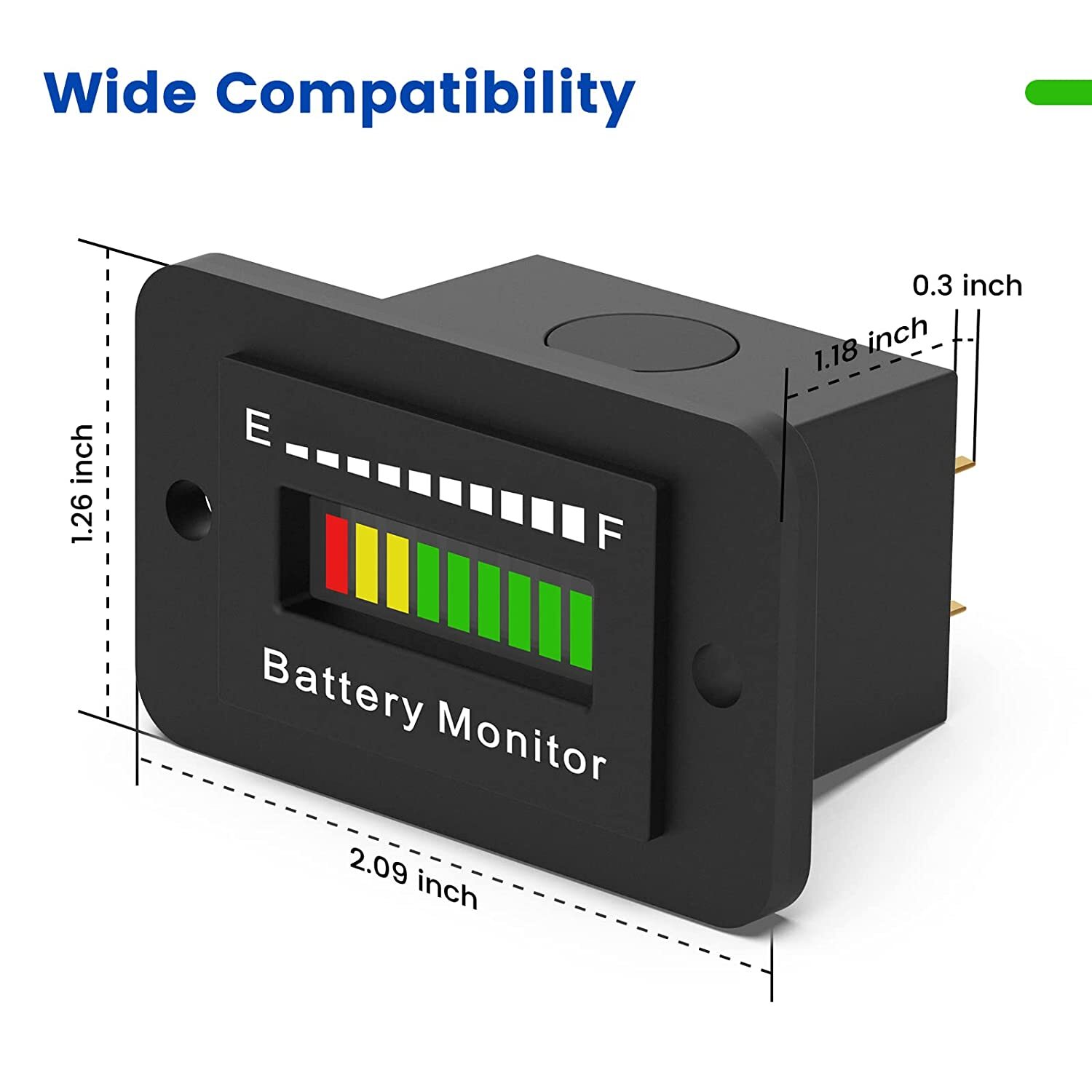 Battery Indicator for EZGO Club Car Yamaha Golf Cart Meter Gauge 12V/36V/48V/72V