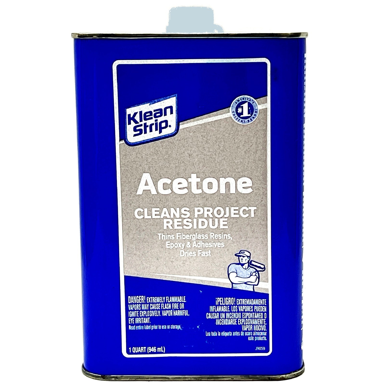 Klean-Strip, Acetone Cleans Project Residue, Adhesive,QAC18, 030192018156