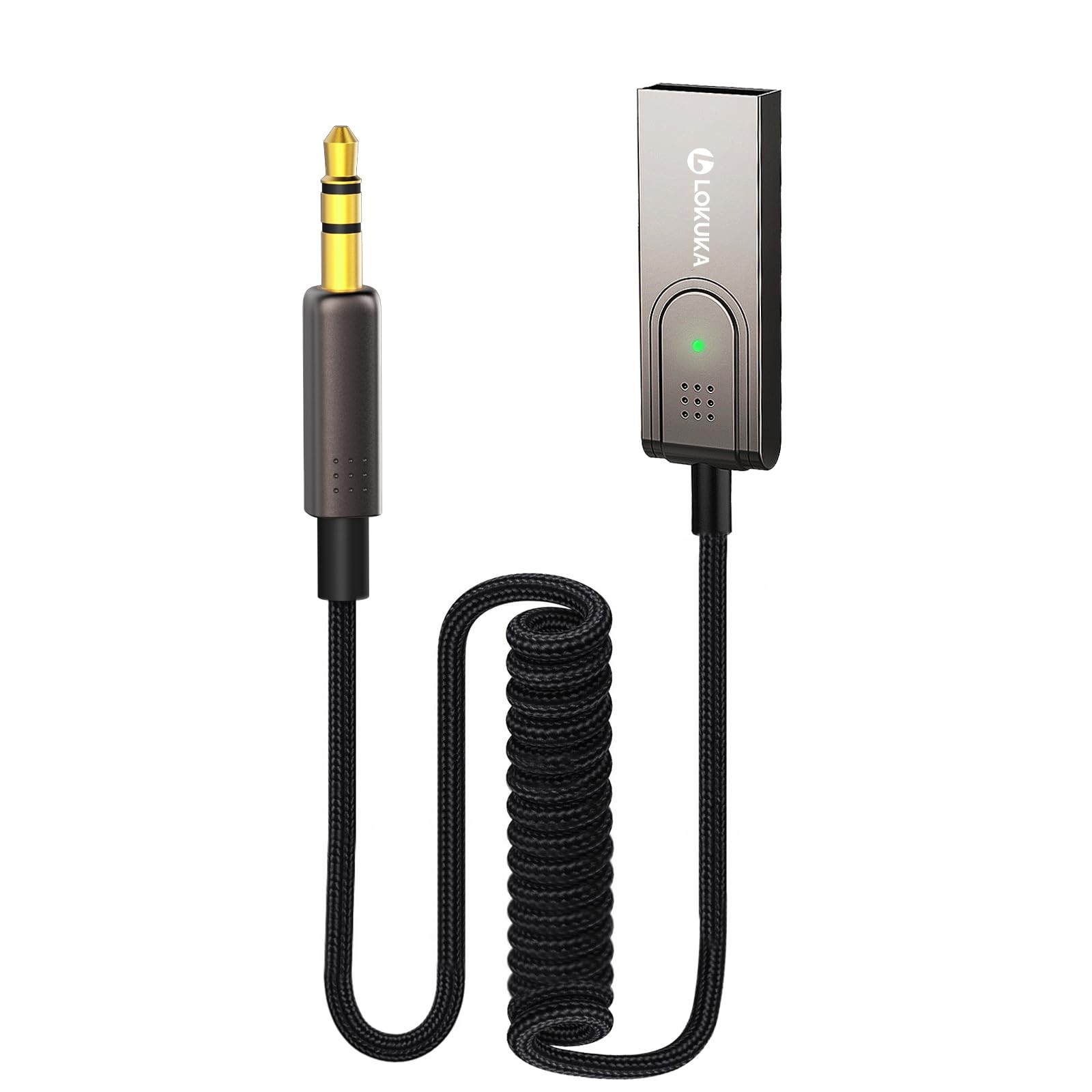 Bluetooth 5.3 to Aux Adapter for Car USB to 3.5mm Jack Audio Receiver New L