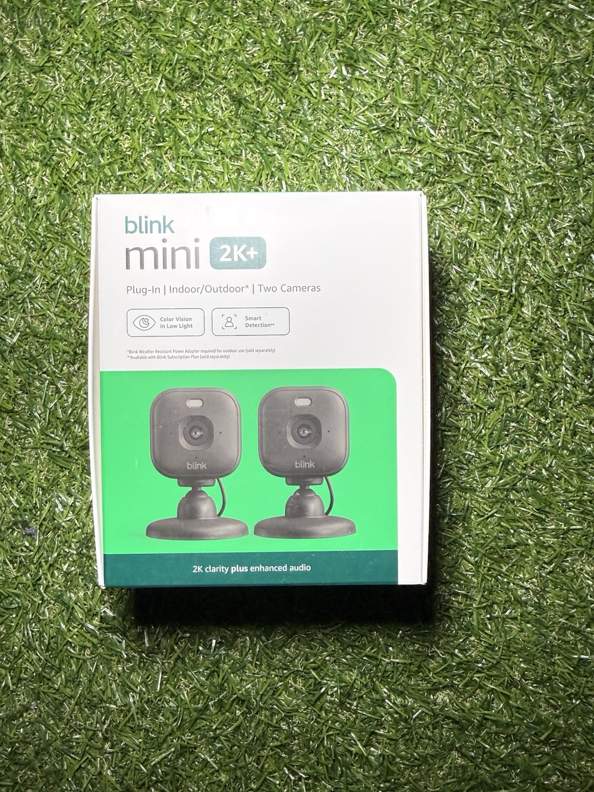 Blink Mini 2K+ Plug-In Indoor Outdoor Smart Security Camera 2-Pack Black New ✅