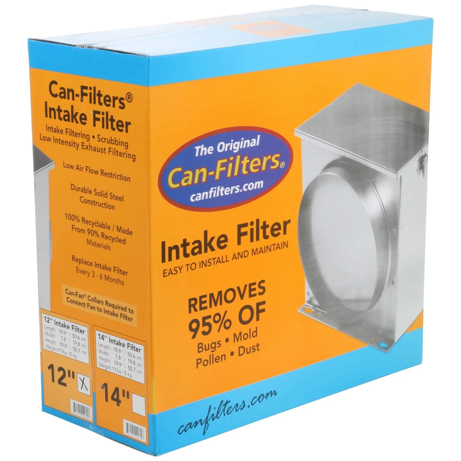 CAN-Filters Intake Filter 12" For Grow Rooms or Greenhouses - CAN Filter