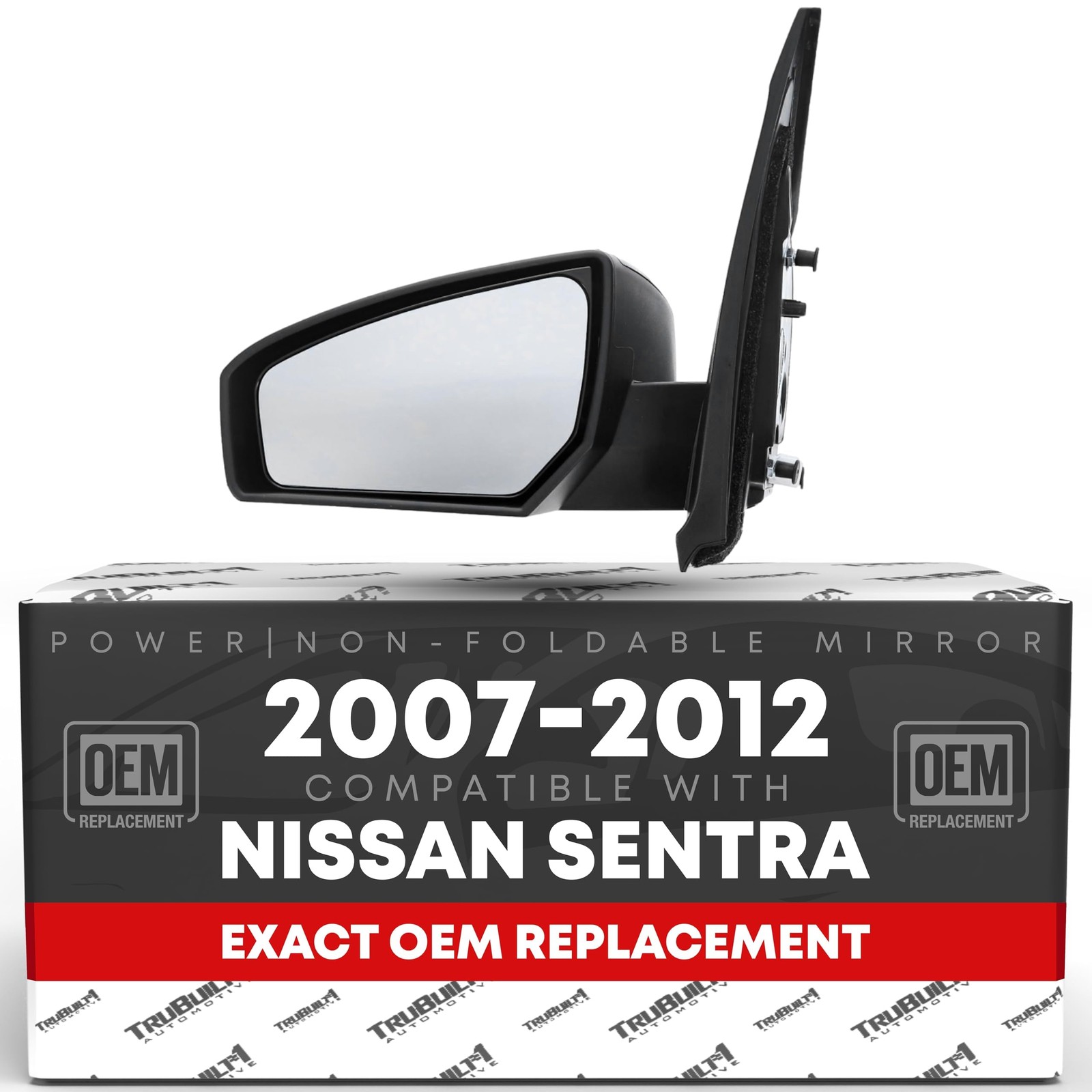 Driver Side Mirror Replacement - Compatible with 2007-2012 Nissan Sentra - Po...