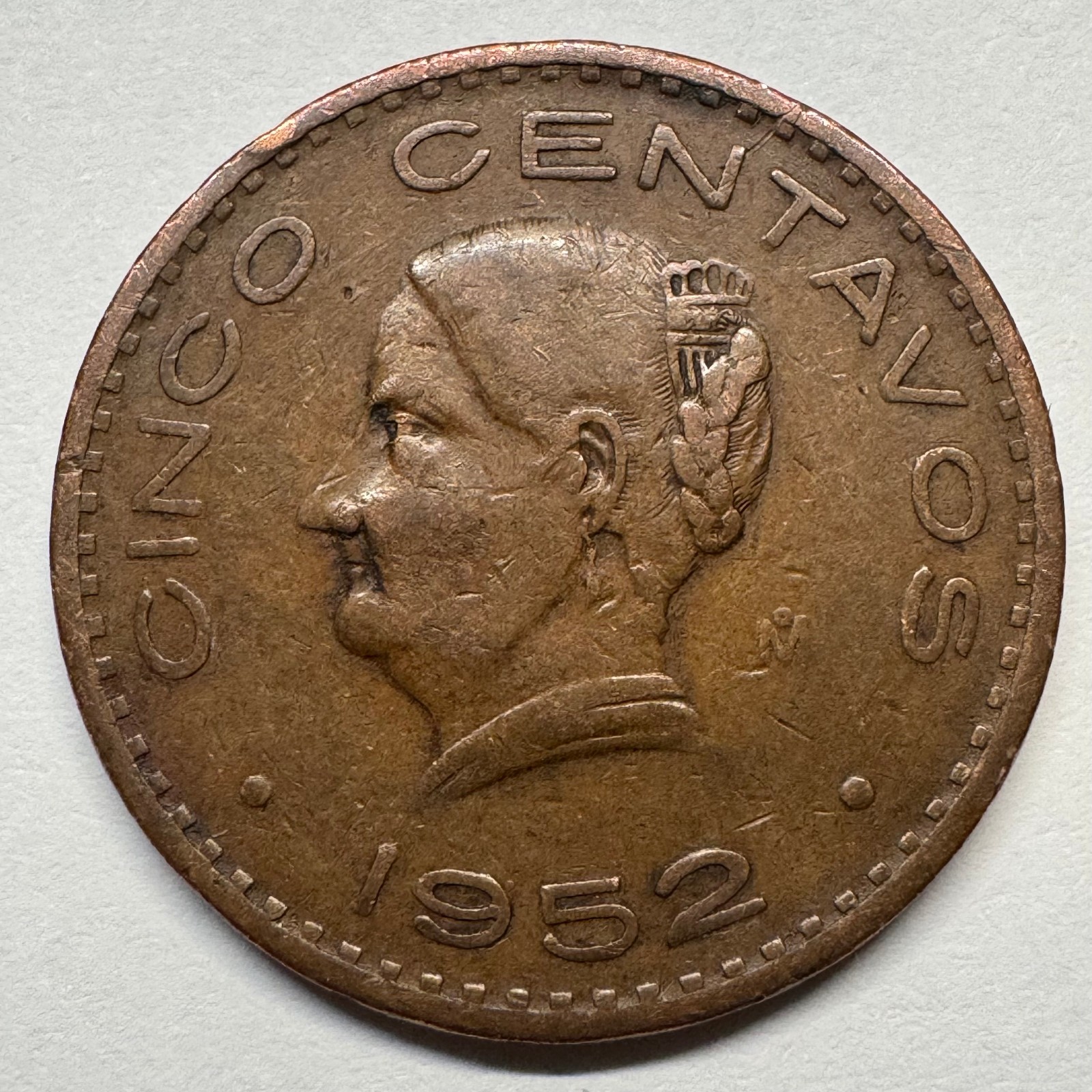 1952 Mexico 5 Centavos - Coin #D-074