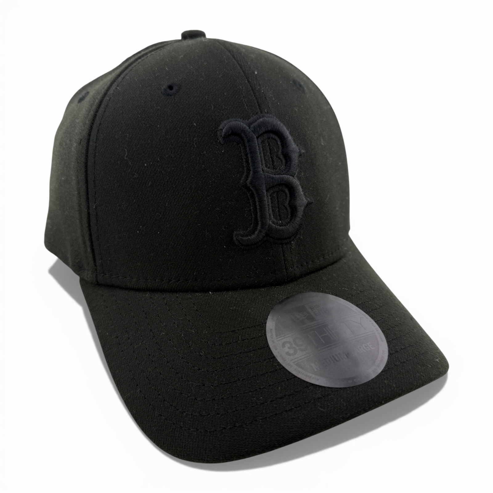 New Era Boston Red Sox MLB All Blackout Blacked Out 39Thirty Flex Fit Hat Cap