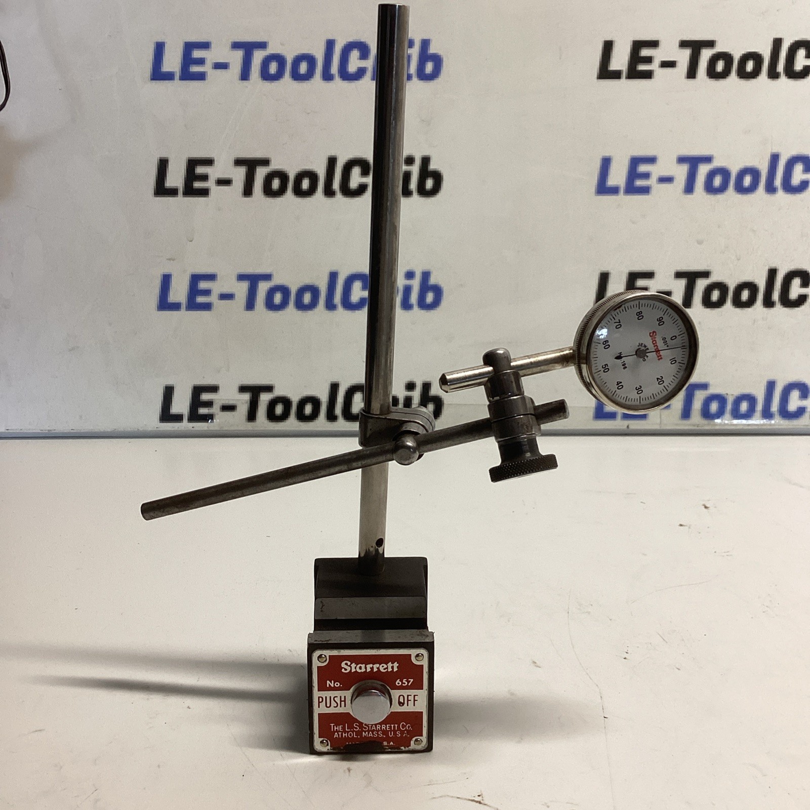Starrett No. 657 magnetic base 1” Dial AA-746