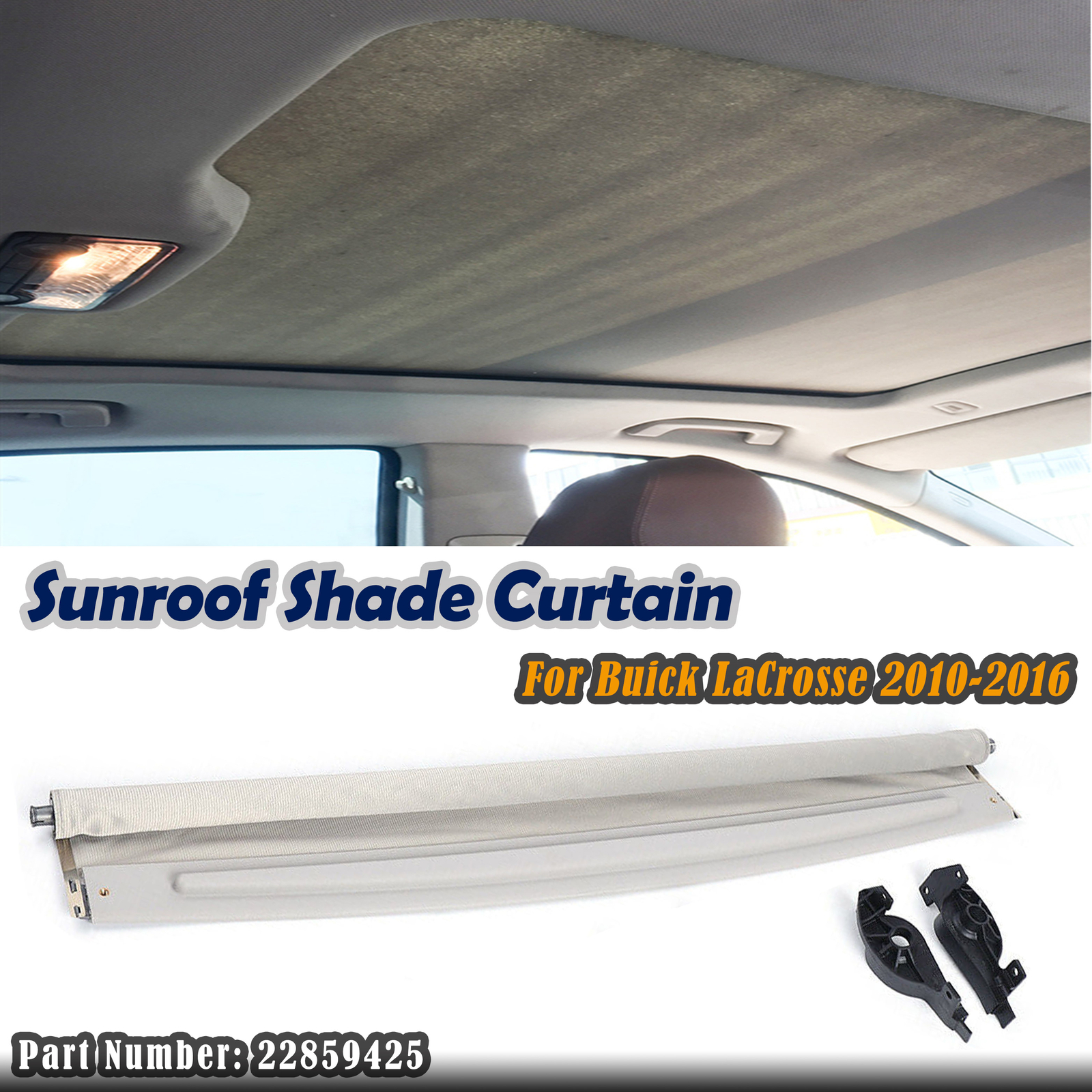 For Buick GM 2010-2016 LaCrosse Sunroof Sunshade Cover Gray 22859425 DN