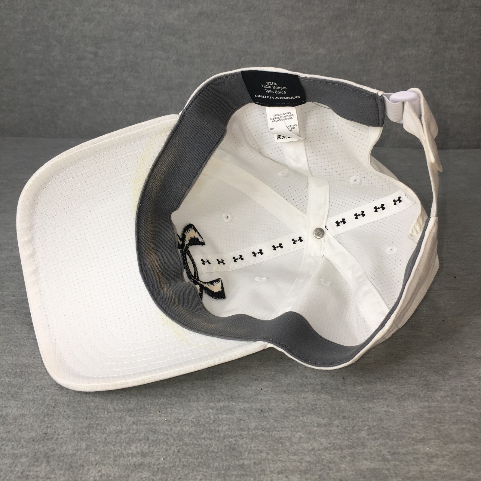 Under Armour Golf UA Microthread Hat Cap White Adjustable