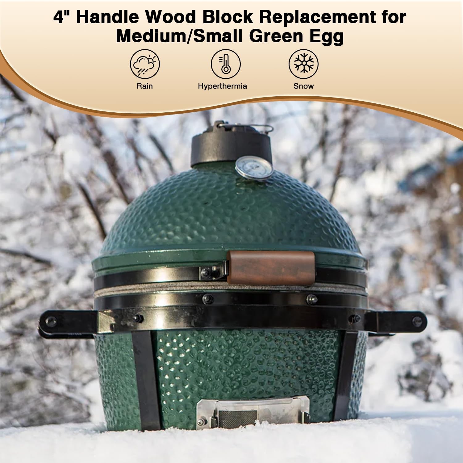 Wooden Handle Replacement, Large Green Egg Accessories, Compatible with X-Lar...