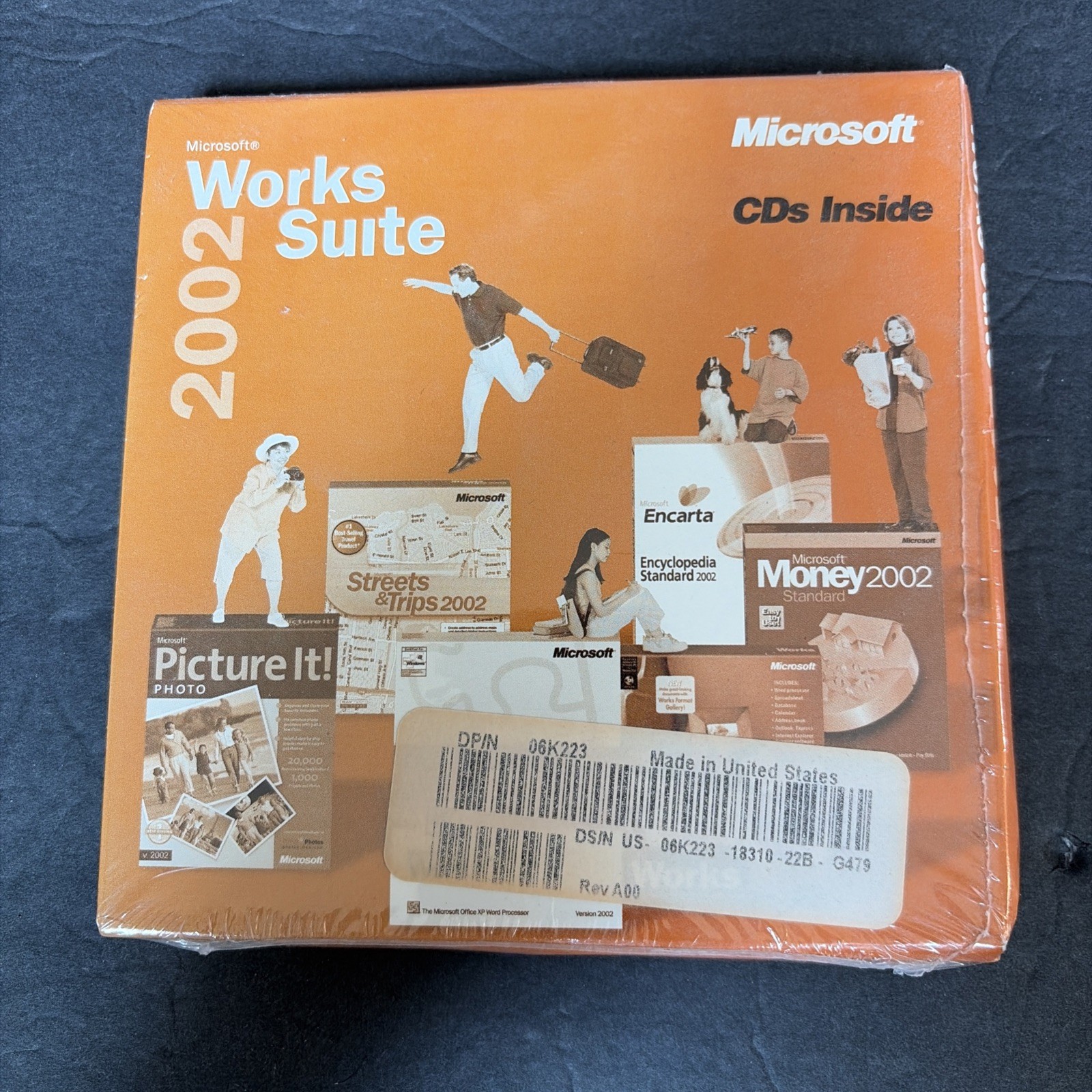 Microsoft Works Suite 2002 Software CD with Product Key ~ Brand New Sealed C